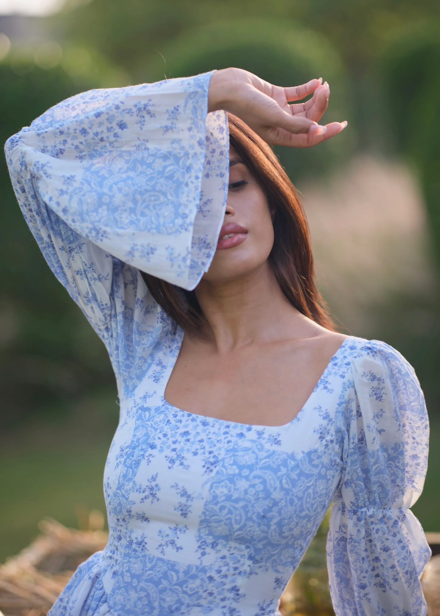 Blue Daisy Mini Dress - Image 6
