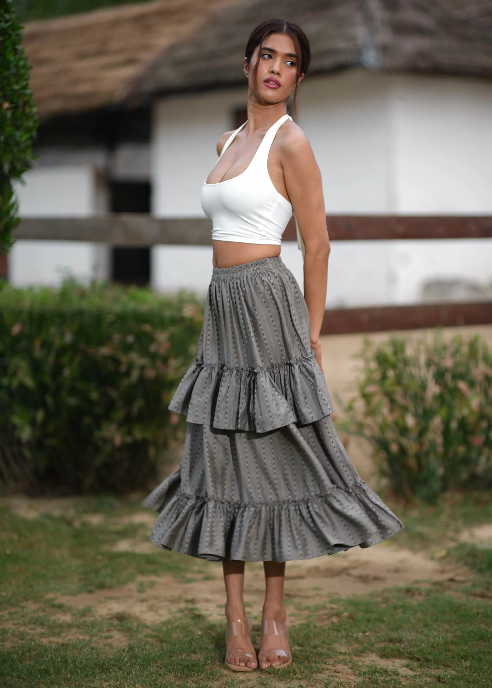 Graphite Frill Skirt - Image 3