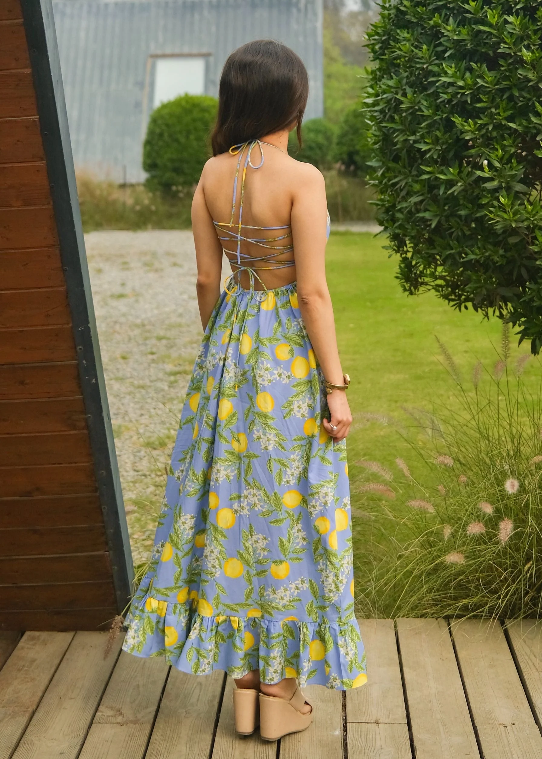 Lemon Backless Dress - Image 3