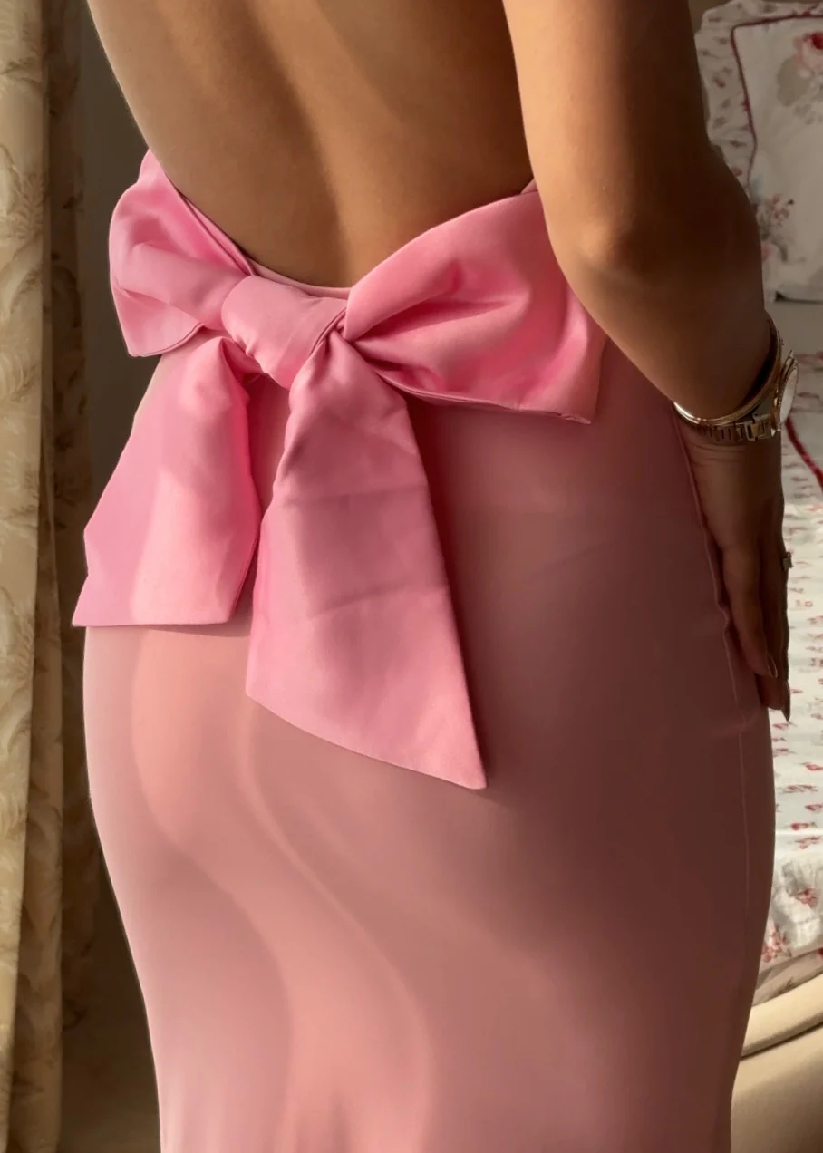 Opera Bow Backless Dress - Image 3